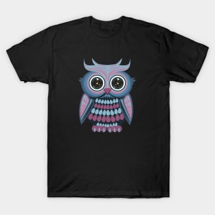 Star Eye Owl - Blue Purple T-Shirt